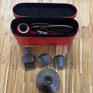 Red valentine’s Day, special edition, Dyson hair Dryer with Attachments